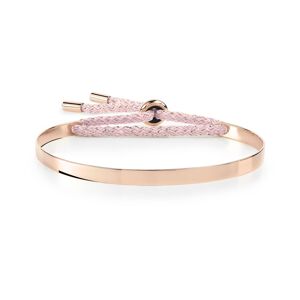 Bracelet demi-jonc plaquÃ© or rose cordon- MATY