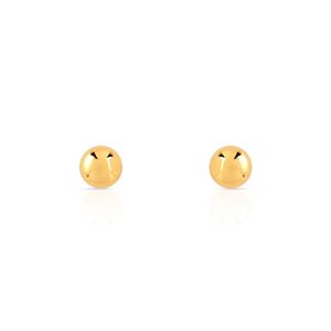 Boucles d'oreilles or 375 jaune boules polies- MATY - Publicité