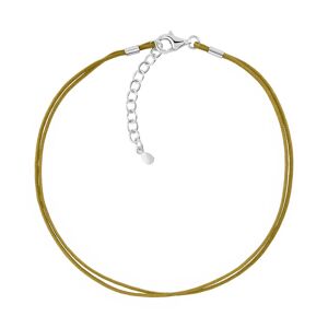 MATY OUTLET -Bracelet argent 925 cordon coton bronze