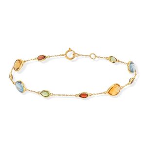 Bracelet or 375 jaune pierres fines 19 cm- MATY