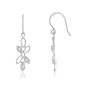 MATY OUTLET -Boucles d'oreilles or blanc 375 zirconias - Publicité