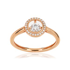 Bague or 375 rose cercle ajourÃ© diamants- MATY 50,51,52,53,54,55,56,57,58,59,60,61,62