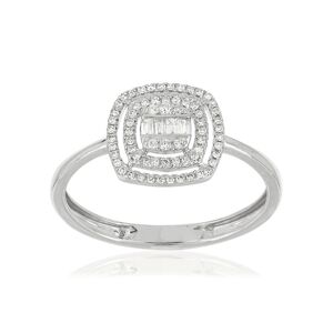 MATY OUTLET -Bague or blanc 375 diamants 52,62,54,50,51,53,55,56,57,59,60,61,58