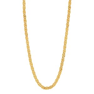 Collier or jaune 375 maille royale ciselÃ©e 45 cm- MATY