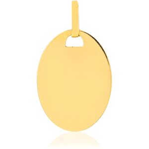 MÃ©daille or 375 jaune ovale personnalisable- MATY