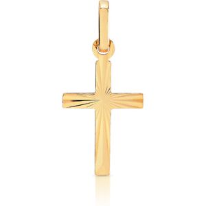 Pendentif croix or 750 jaune diamantÃ©- MATY - Publicité