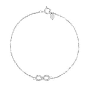 Bracelet argent 925 infini zirconias 19 cm- MATY