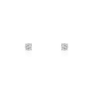Boucles d'oreilles or 750 blanc diamants- MATY