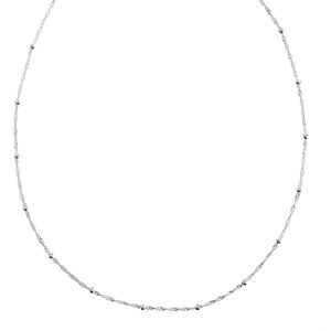 Chaine argent 925 maille singapour et boules polies 45 cm- MATY