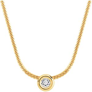 Collier or 750 jaune diamant 42 cm- MATY