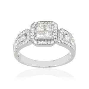 Bague or 750 blanc diamant- MATY 50,51,52,53,54,55,56,57,58,59,60,61,62