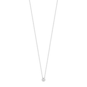 Collier or 375 blanc diamant 42 cm- MATY