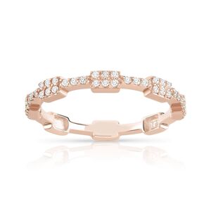 MATY OUTLET -Bague or 375 rose diamant 51-52,53-54,55-56,57-58,59-60