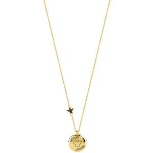 MATY OUTLET -Collier or 375 jaune et zirconia noir