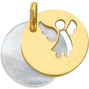 Pendentif or 375 jaune ange nacre- MATY