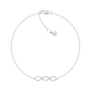 Bracelet or 375 blanc diamants 18 cm- MATY