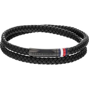 Bracelet TOMMY HILFIGER cuir noir- MATY