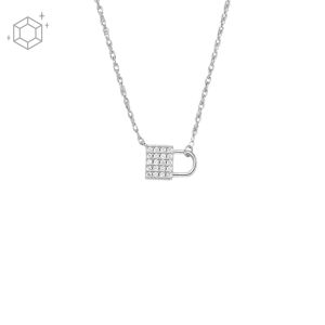 Collier FOSSIL argent 925 cadenas zirconias 45 cm- MATY