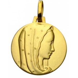 Premiers Bijoux Médaille ronde Vierge au voile étoilé 16 mm (or jaune 750°) - Publicité