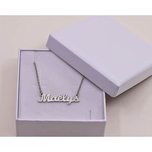 Cadeaux.com Collier Prénom - Plaqué or 18 carats, Argent ou Argent rosé