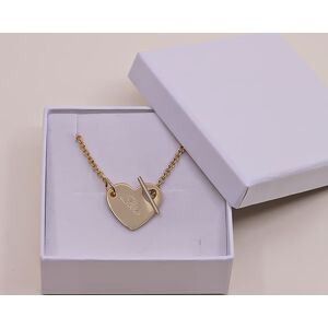 Cadeaux.com Collier Coeur barette en Plaqué Or 18 carats