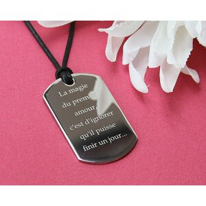 Cadeaux.com Le Pendentif Plaque Gravé