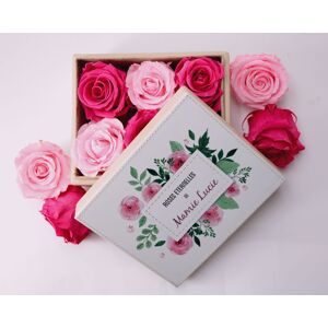 Cadeaux.com Boîte à bijoux personnalisable et ses 6 Roses Éternelles
