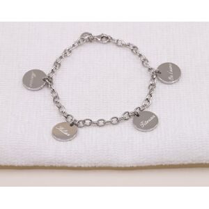 Cadeaux.com Bracelet médailles - Argent véritable