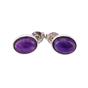 Boucles d'Oreilles Améthyste "Camille" - Argent 925