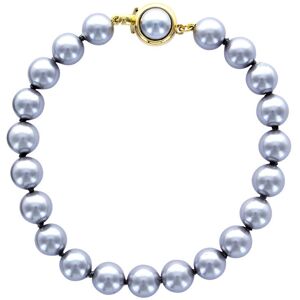 France Minéraux Bracelet Perles de Majorque grises - Perles boules 8mm - Publicité