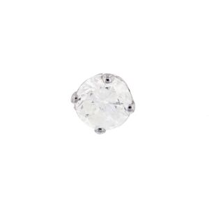 Gemme-les-bijoux Boucle d'oreille seule diamant 0.77 carat en or blanc 0.92g - Publicité