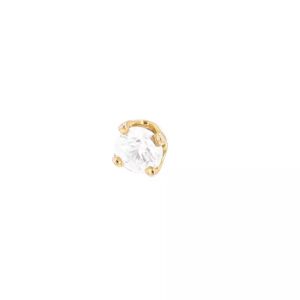 Gemme-les-bijoux Boucle d'oreille seule diamant 0.30 carat or jaune 0.70g - Publicité