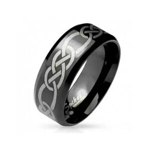 HommeBijoux Bague Anneau Pour Homme En Acier Inoxydable Plaqué Noir Tresse Tribal Fr 64-65 (us 11)