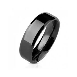 HommeBijoux Bague Homme Femme De Fiançaille Couple Acier Couleur Plaqué Noir Laqué Fr 51-52 (us 6)