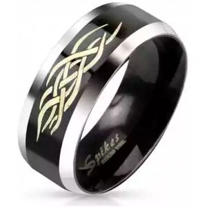 HommeBijoux Bague Anneau Pour Homme Femme Acier Et Plaqué Noir Tribal Tressé Fr 59-60 (us 9)