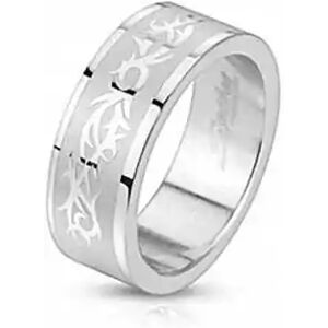 HommeBijoux Bague Anneau Homme Femme Acier Ruban Motif Tribal Gravure En Relief Fr 62-63 (us 10)