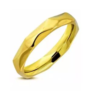 HommeBijoux Bague Anneau Fiançailles Homme Femme Acier Placage Or Facettes Losange Fr 62-63 (us 10)