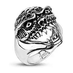 HommeBijoux Bague Homme En Acier En Forme De Monstre Ecaillé Démon Mer Océan Fr 59-60 (us 9)