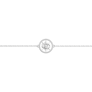 Les Georgettes Bracelet chaîne Œil Argentee 190 / bracelet_rond_16_mm female - Publicité