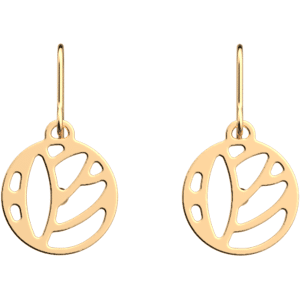 Les Georgettes Boucles d'oreilles Lotus Doree dormeuses_16_mm female - Publicité