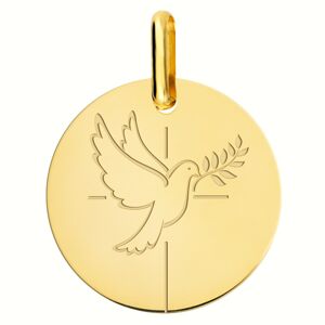 Orféva Médaille Colombe au Rameau et croix (Or Jaune 9K)