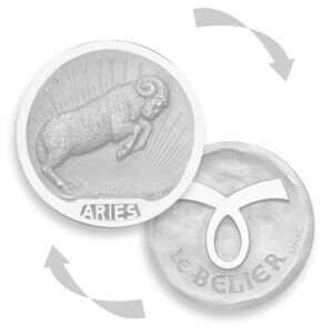 Médaille stylisée Zodiaque Bélier RECTO-VERSO BECKER ( argent) - Publicité