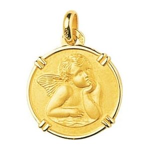 Orfeva Medaille Ange Pensif cerclee (Or Jaune 9k)