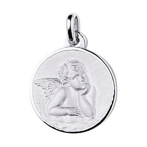 Orfeva Medaille Ange Raphael cerclee Or blanc