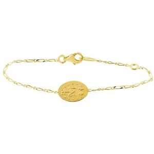 Bracelet médaille Vierge Miraculeuse 14cm (Or Jaune)