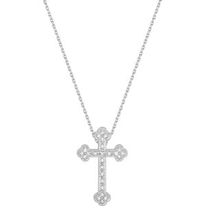 Orféva Collier Croix Diamants Or Blanc