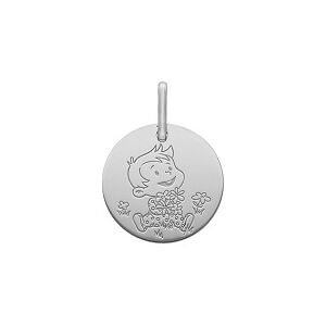 Orfeva Medaille la Fee Galipette - le bouquet de fleurs en Or Blanc