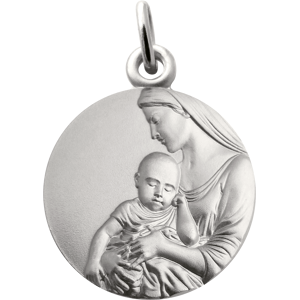 Martineau Medaille Vierge a l'enfant serein - Argent