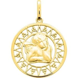 Orféva Médaille Ange pensif Soleil  Or Jaune