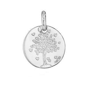 Augis Médaille arbre aux coeurs (Or Blanc)
